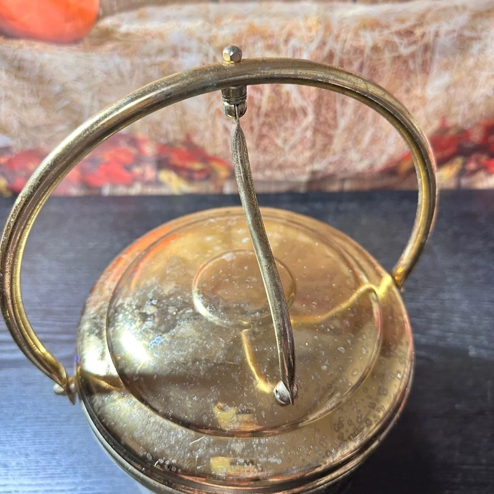 Vintage MCM Solid Brass Ice Bucket by United
